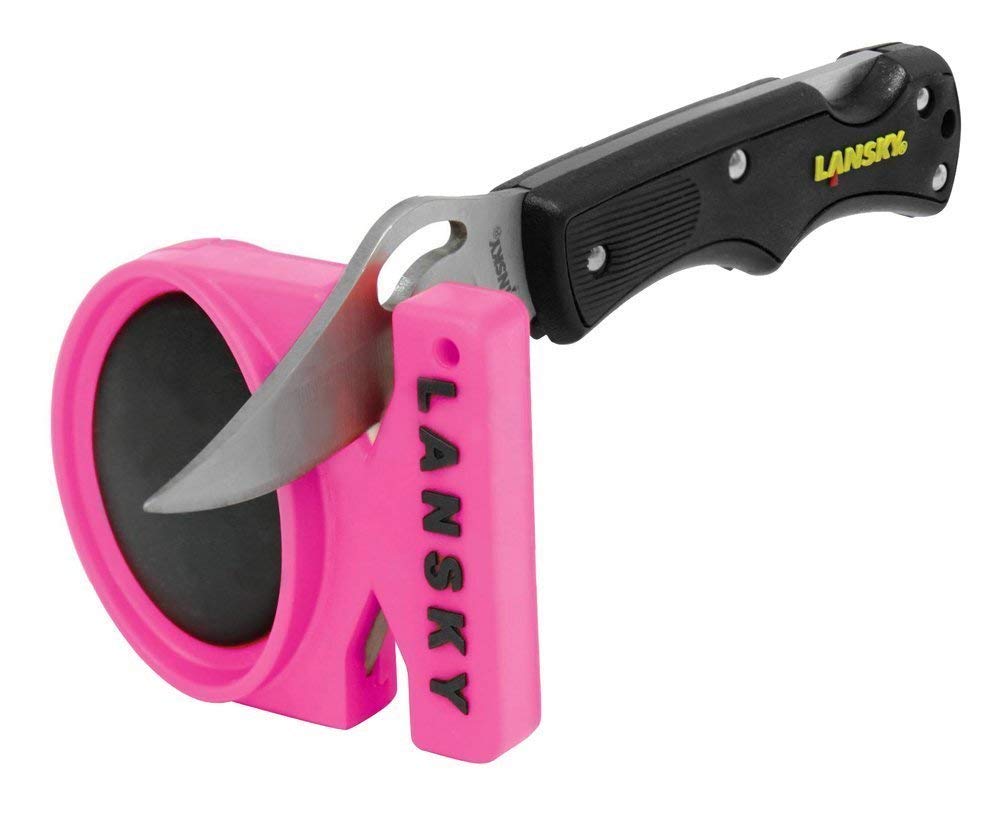 Lansky PFIX Hunting Knife - Premium Pink Outdoor Knife for Camping, Survival & Bushcraft | Perfect Gift for Hunters & Outdoor Enthusiasts