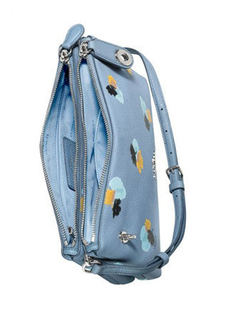 Coach Crosby Floral Print Pebble Leather Crossbody Bag - Stylish & Lightweight Shoulder Purse for Women, Perfect for Daily Use, Travel, and Casual Outings