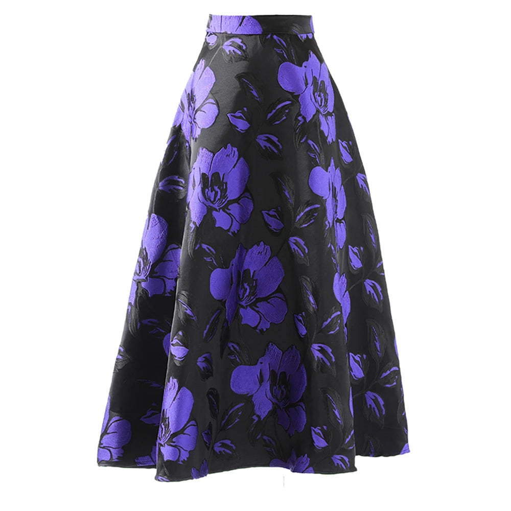 Stylish Black Casual Slim Print Colorblock Skirt for Women - Gathered Waist Flattering Design, Perfect for Autumn Outfits & Office Wear