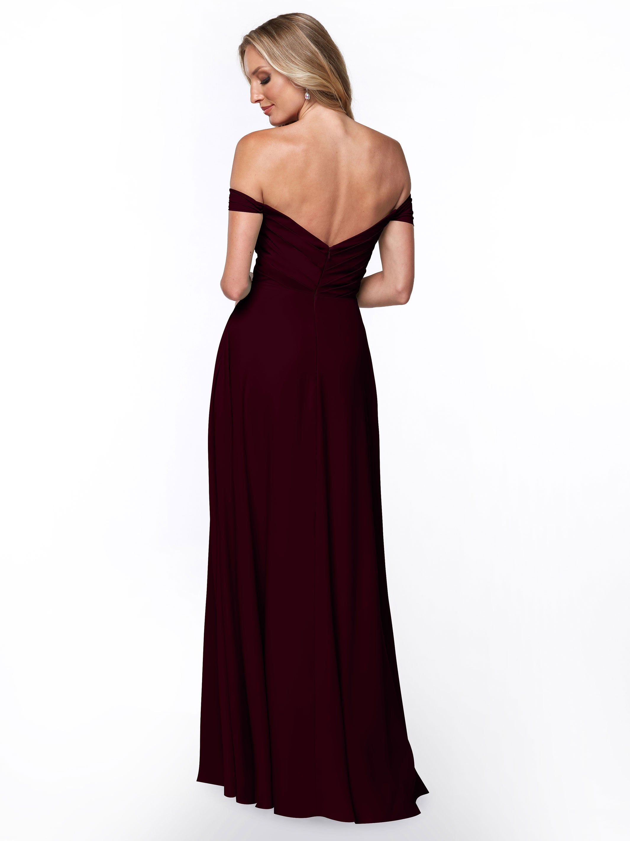 Elegant 83018 Stretch Chiffon Bridesmaid Dress with Pleated Sweetheart Neckline - Perfect for Weddings, Formal Events & Special Occasions
