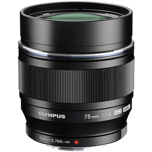 OM SYSTEM M.Zuiko Digital ED 75mm f/1.8 Lens (Black) - Premium Portrait & Low Light Photography Lens for Micro Four Thirds Cameras - Perfect for Weddings, Events & Professional Portraits