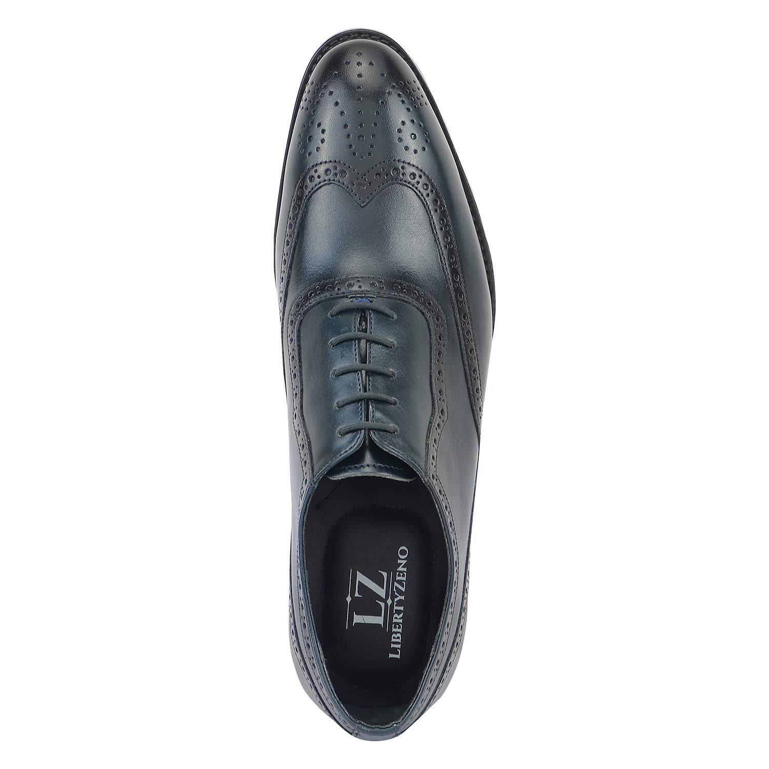 **LIBERTYZENO Men's Genuine Leather Wingtip Oxford Dress Shoes – Classic Lace-Up Formal Shoes for Business, Wedding & Easter Gifts**    *(Use for: Office Wear, Special Occasions, Holiday Gifting & Formal Events)*