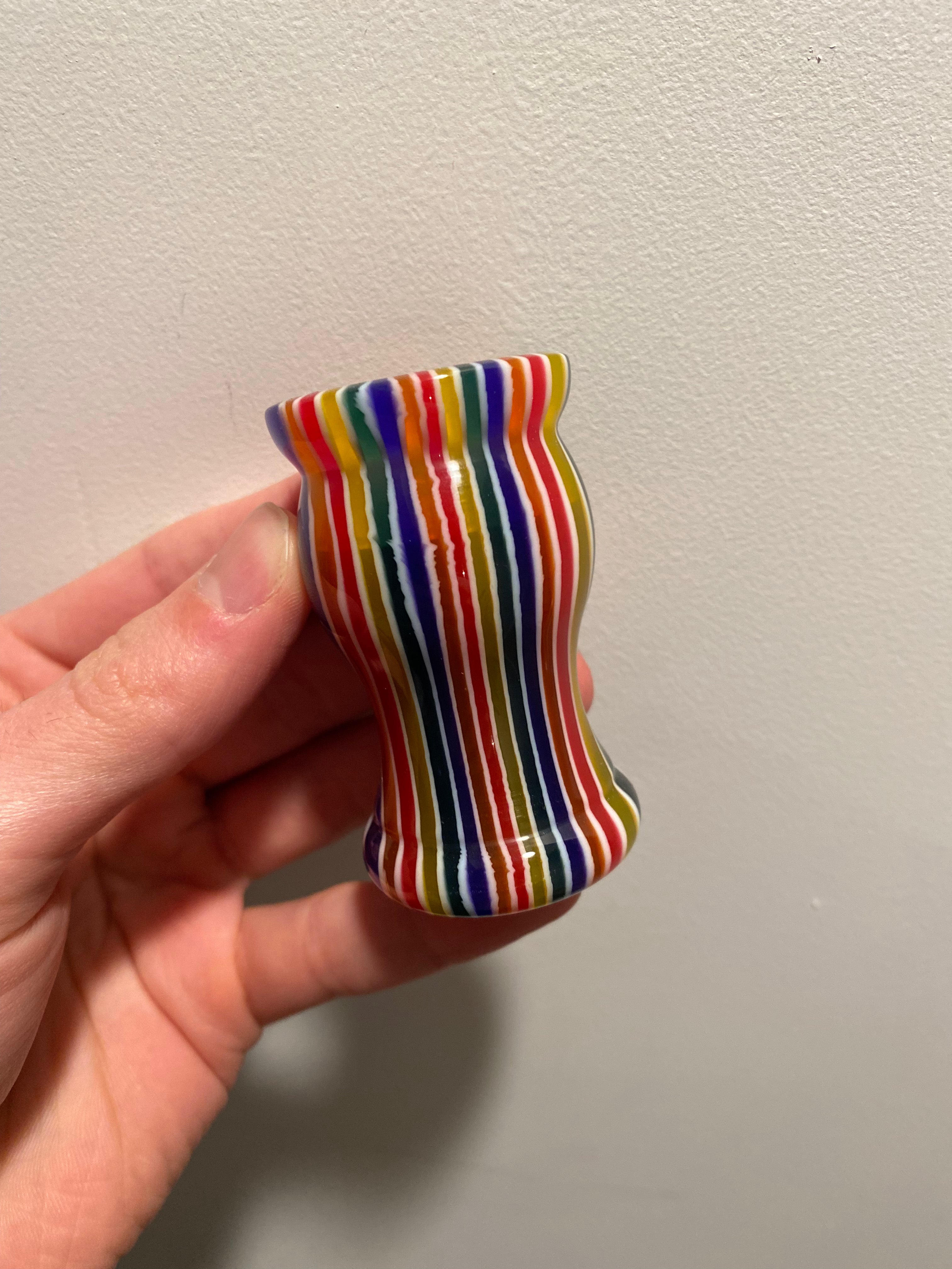 Handcrafted Candy Stripe Shaving Brush Handle - Fits 24mm & 26mm Knots - Premium Factory Second - Perfect for Wet Shaving & Grooming Kits - Ideal Gift for Men