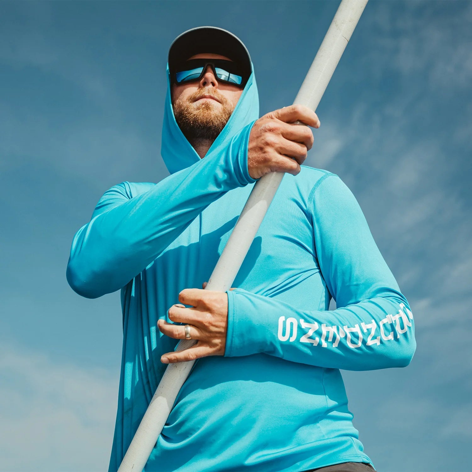 Grundéns Men's UV Protection Sun Hoodie - Long Sleeve Fishing Shirt with UPF 50+ for Outdoor Activities, Hiking, and Water Sports