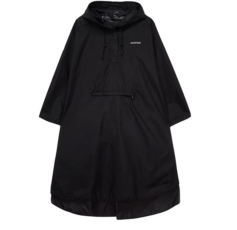 Mont-Bell Lightweight Waterproof Rain Jacket for Men & Women - Hooded Windbreaker Outdoor Raincoat (Free Size) - Perfect for Hiking, Camping & Travel