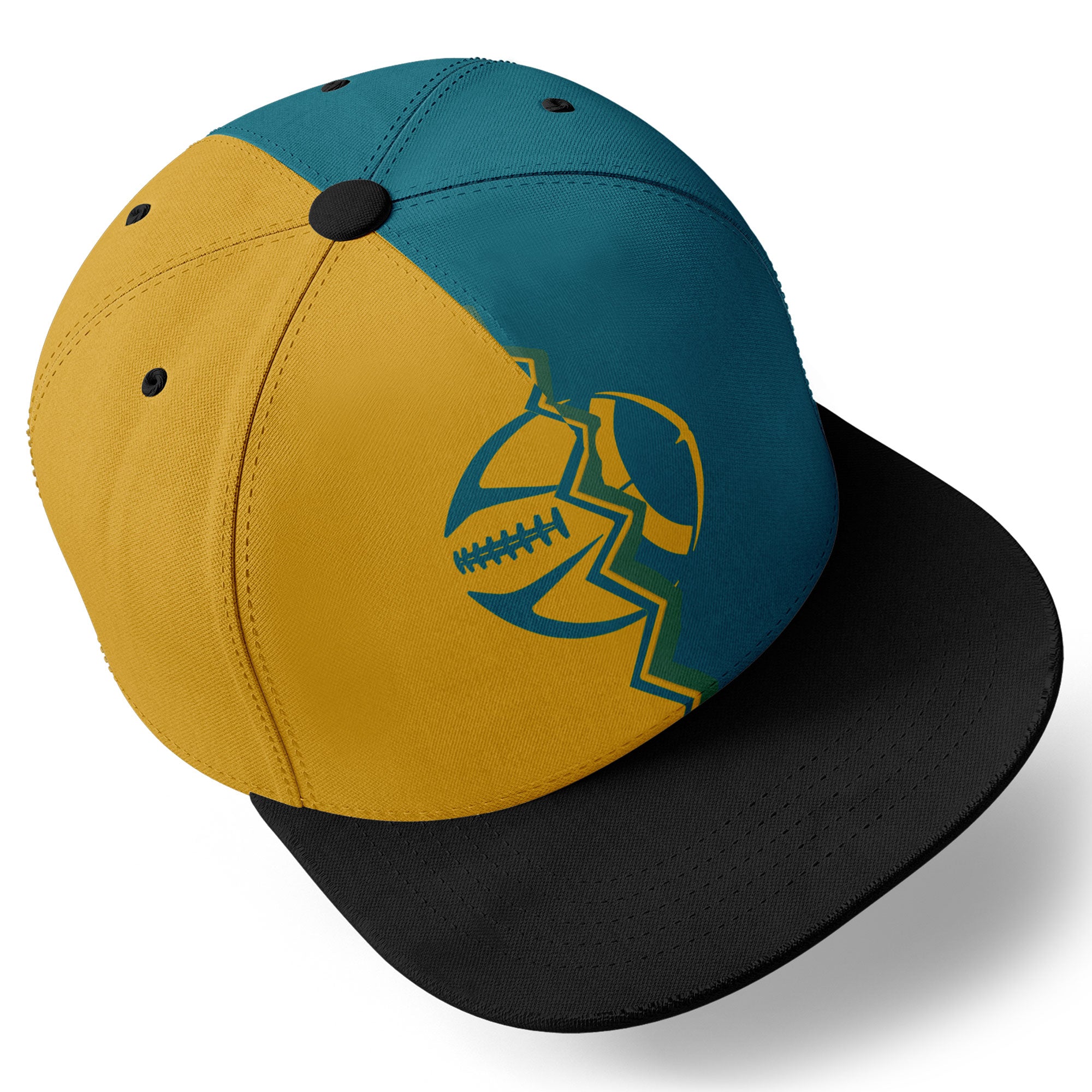 Custom Green & Yellow Florida Sports Cap - Adjustable Stitched Design Personalized Hat PR067B D028017 - Perfect for Outdoor Activities, Beach, and Sports Events