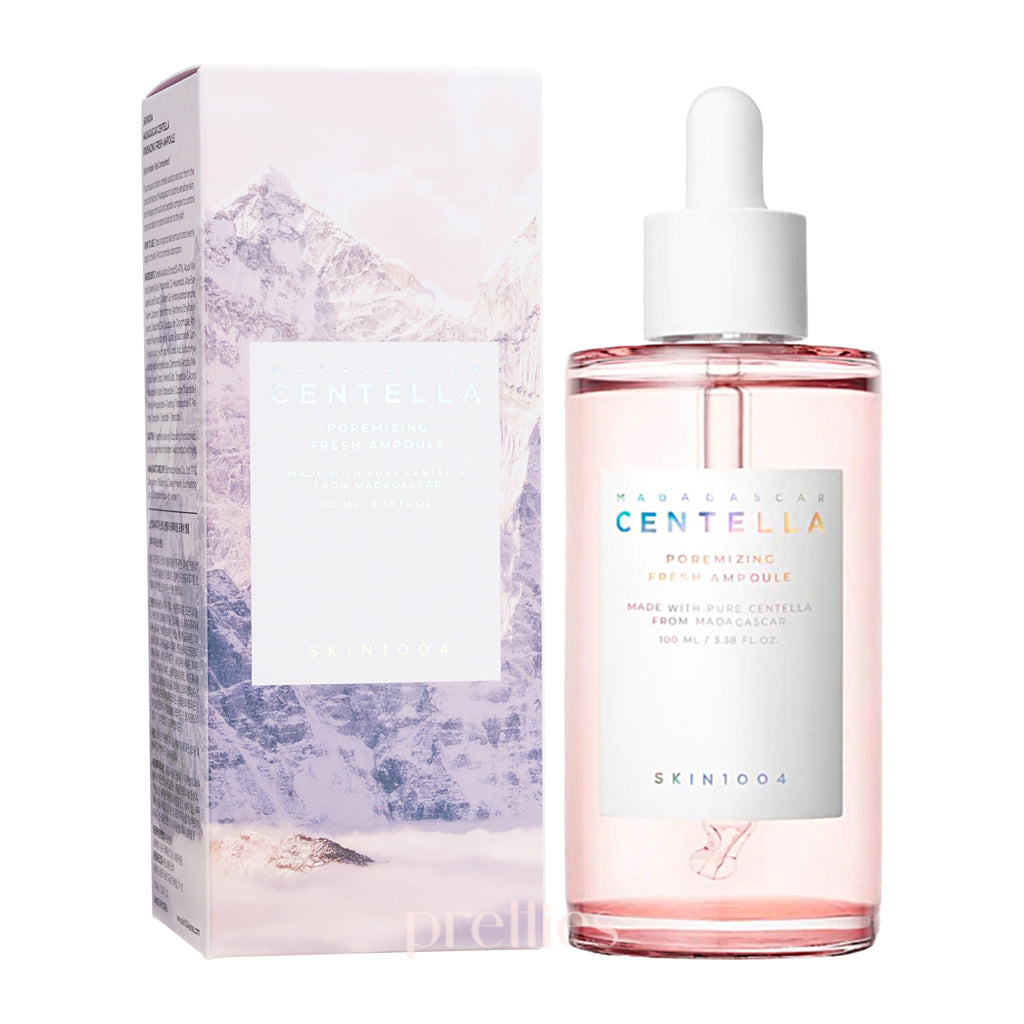 SKIN1004 Madagascar Centella Poremizing Fresh Ampoule 100ml - Korean Skincare for Oily & Acne-Prone Skin - Hydrating & Pore Minimizing Serum for Daily Face Care Routine