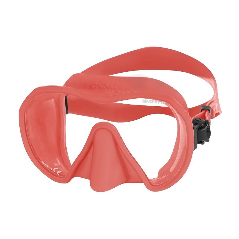 Beuchat Maxlux S Coral - Premium Snorkeling Mask for Clear Underwater Vision | Perfect for Scuba Diving, Freediving & Ocean Exploration