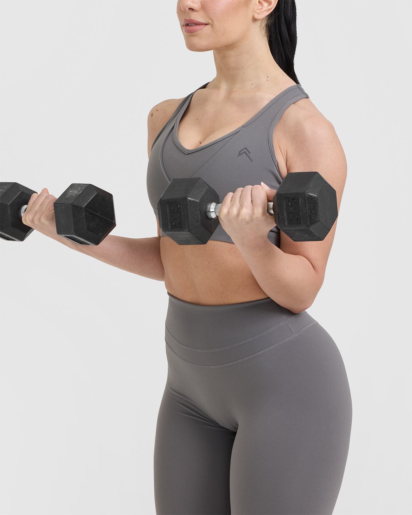 High Support Seamless Sports Bra for Women - Breathable & Comfortable Workout Top in Ash Grey | Perfect for Yoga, Running & Gym