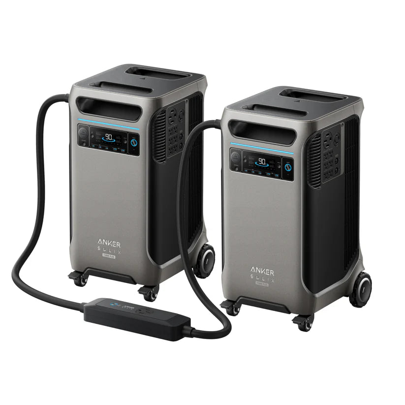 Anker SOLIX 2 x F3800 Plus Portable Power Station with Double Power Hub - Solar Generator for Camping, RV, Home Backup & Outdoor Adventures