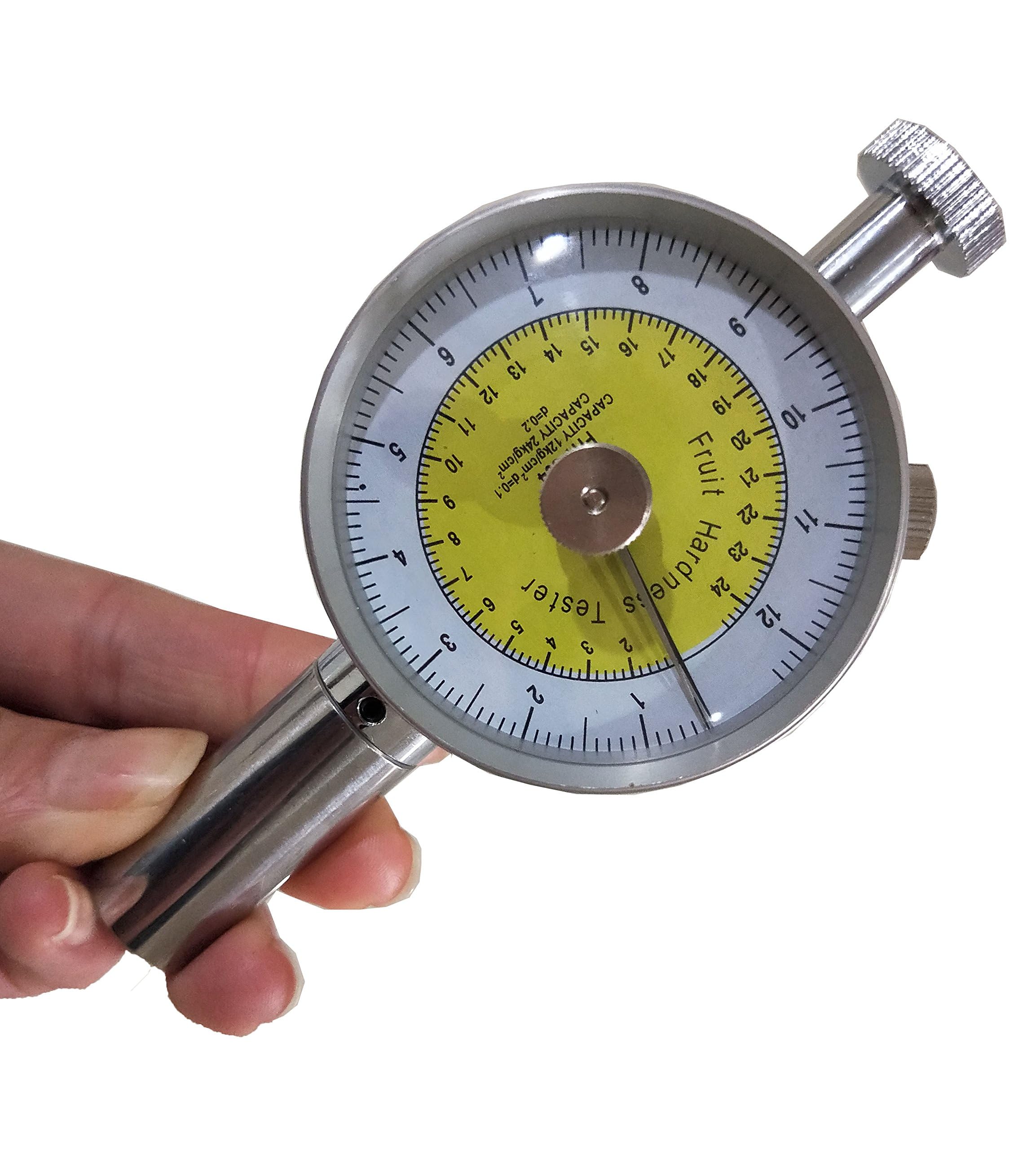 Fruit Hardness Tester - Digital Penetrometer with 2 Pressure Heads (11mm & 8mm) for Measuring Apple, Pear, Peach Firmness | Perfect for Farmers, Fruit Grading & Quality Control
