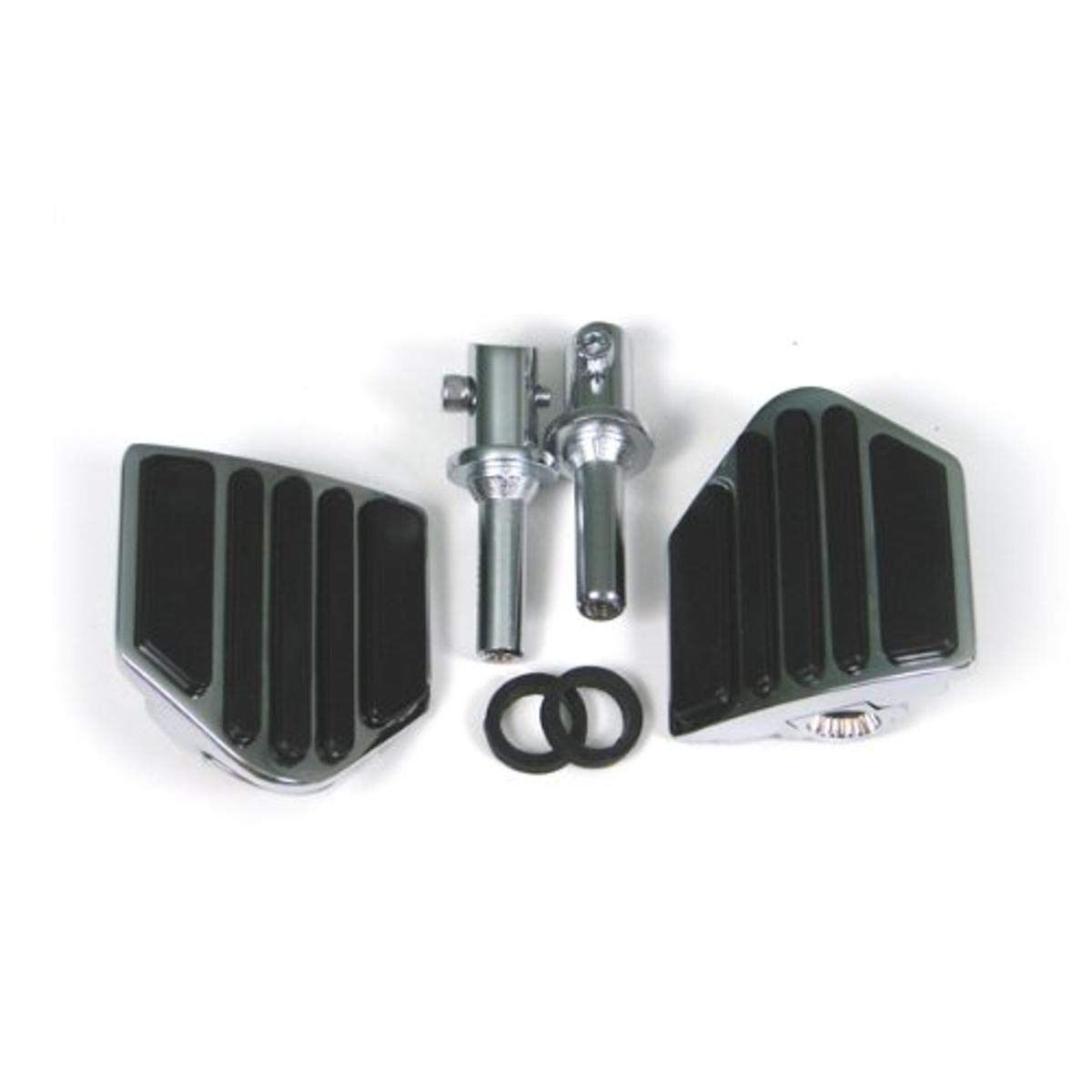 Show Chrome Accessories 21-727R Motorcycle Passenger Mini Board System - Universal Foot Pegs for Harley, Honda, Yamaha - Perfect for Long Rides & Passenger Comfort