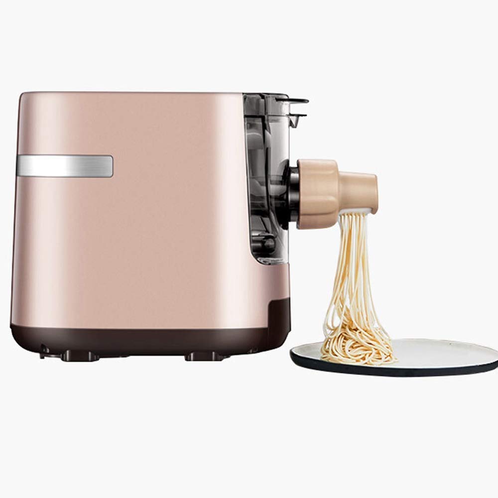 XJZKA Automatic Electric Pasta Maker Machine - Large Capacity Dough Press for Homemade Noodles, Removable & Easy to Clean (Pink, 38x20x28cm) | Perfect for Italian Cuisine, Family Cooking & Restaurant Use