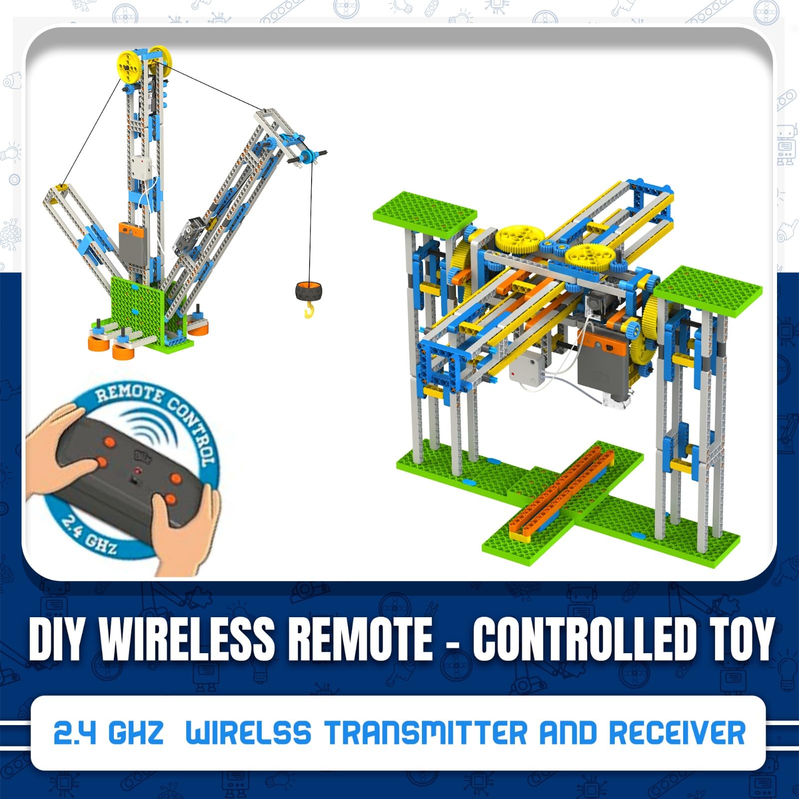 Blix RC Megastructure Remote Control Building Kit - DIY STEM Toy for Kids Ages 8+ with 8+ Model Variations (Multicolor) | Creative Construction Set for Indoor Play, Birthday Gifts & Educational Fun