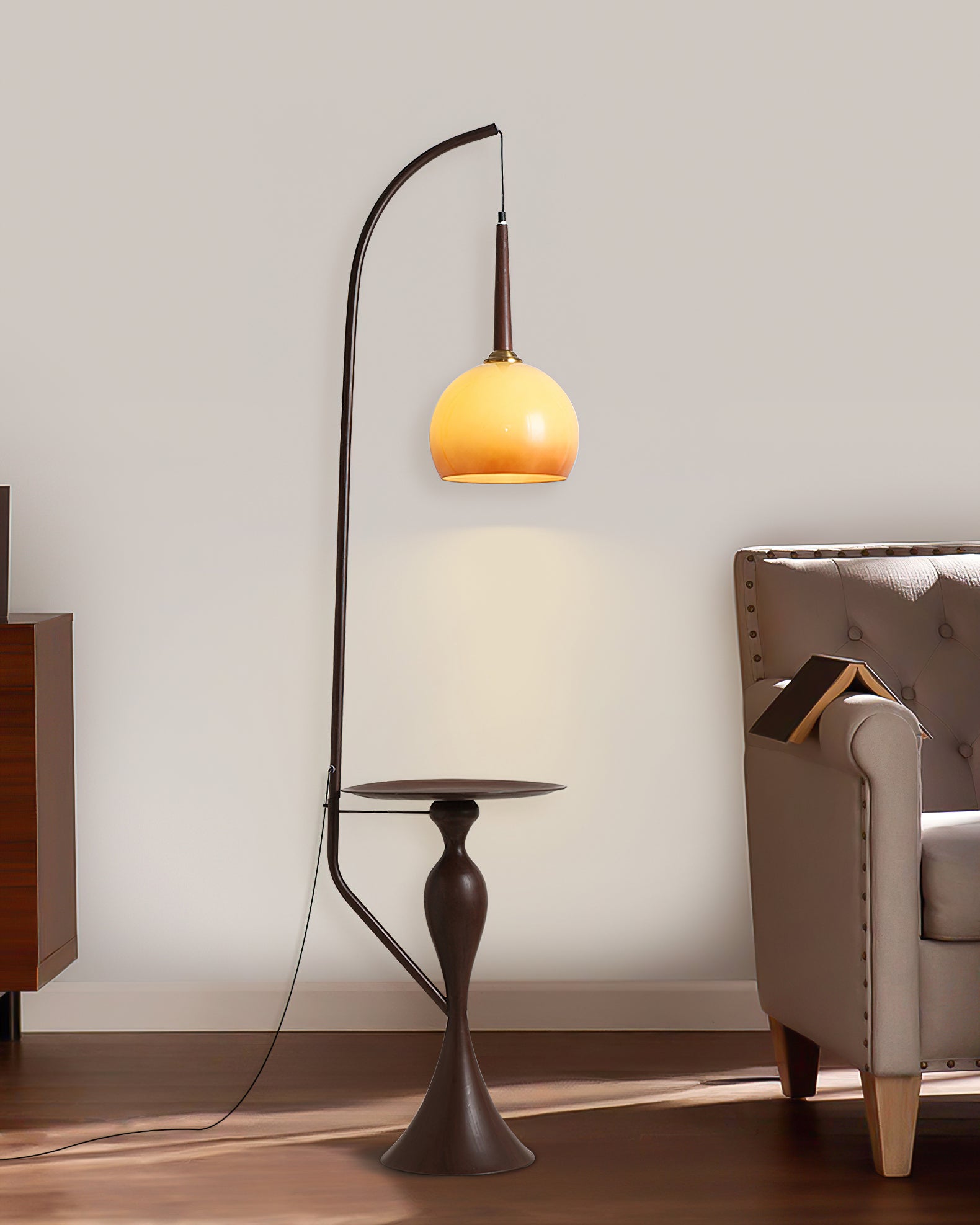 Modern Curvature Floor Lamp - Adjustable Standing Light for Living Room, Bedroom & Office - Elegant Home Decor Lighting with Flexible Design