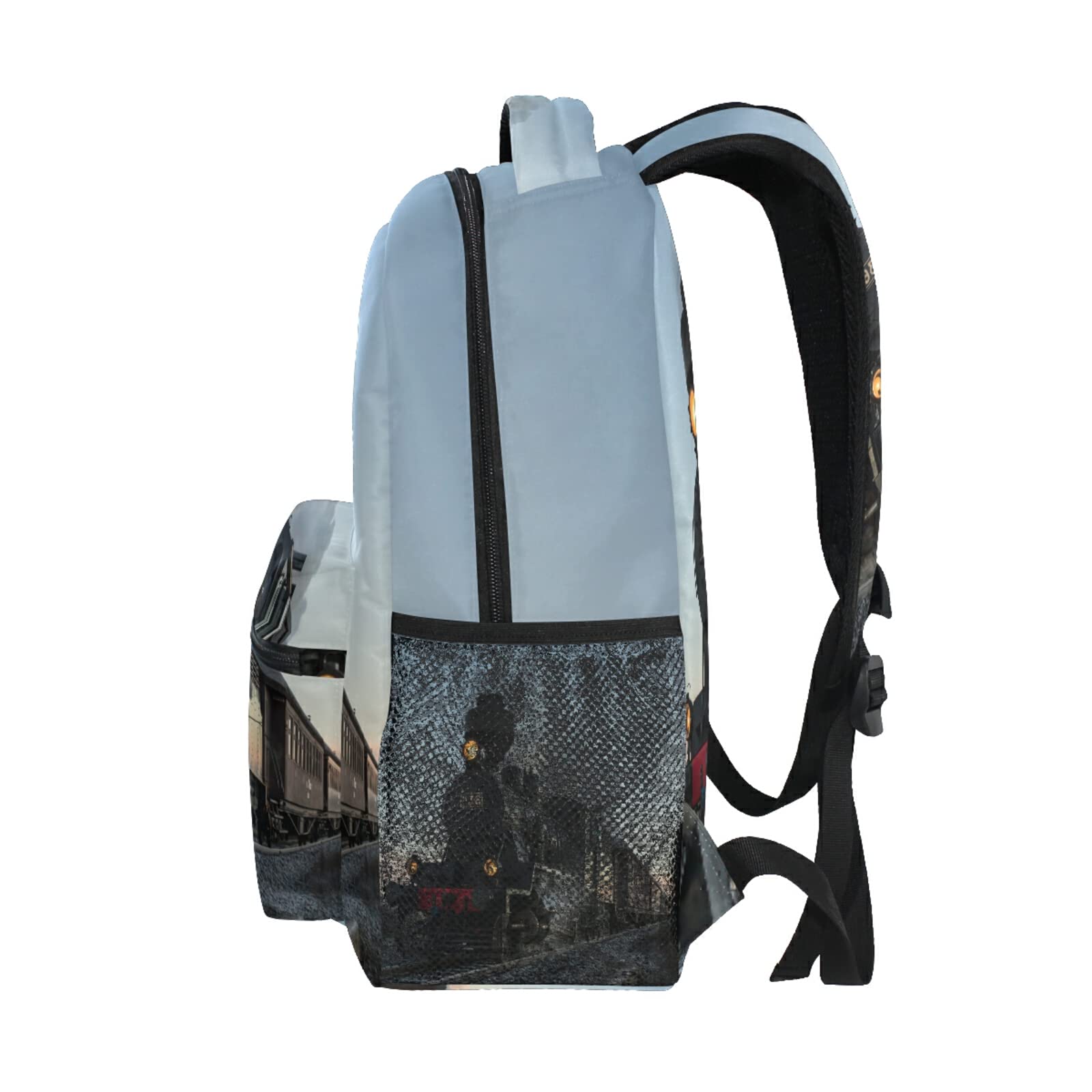 Stylish Locomotive Train Themed Backpack for Kids & Teens - Durable School Backpack with Laptop Compartment for Boys & Girls - Perfect for Travel, Camping & Daily Use
