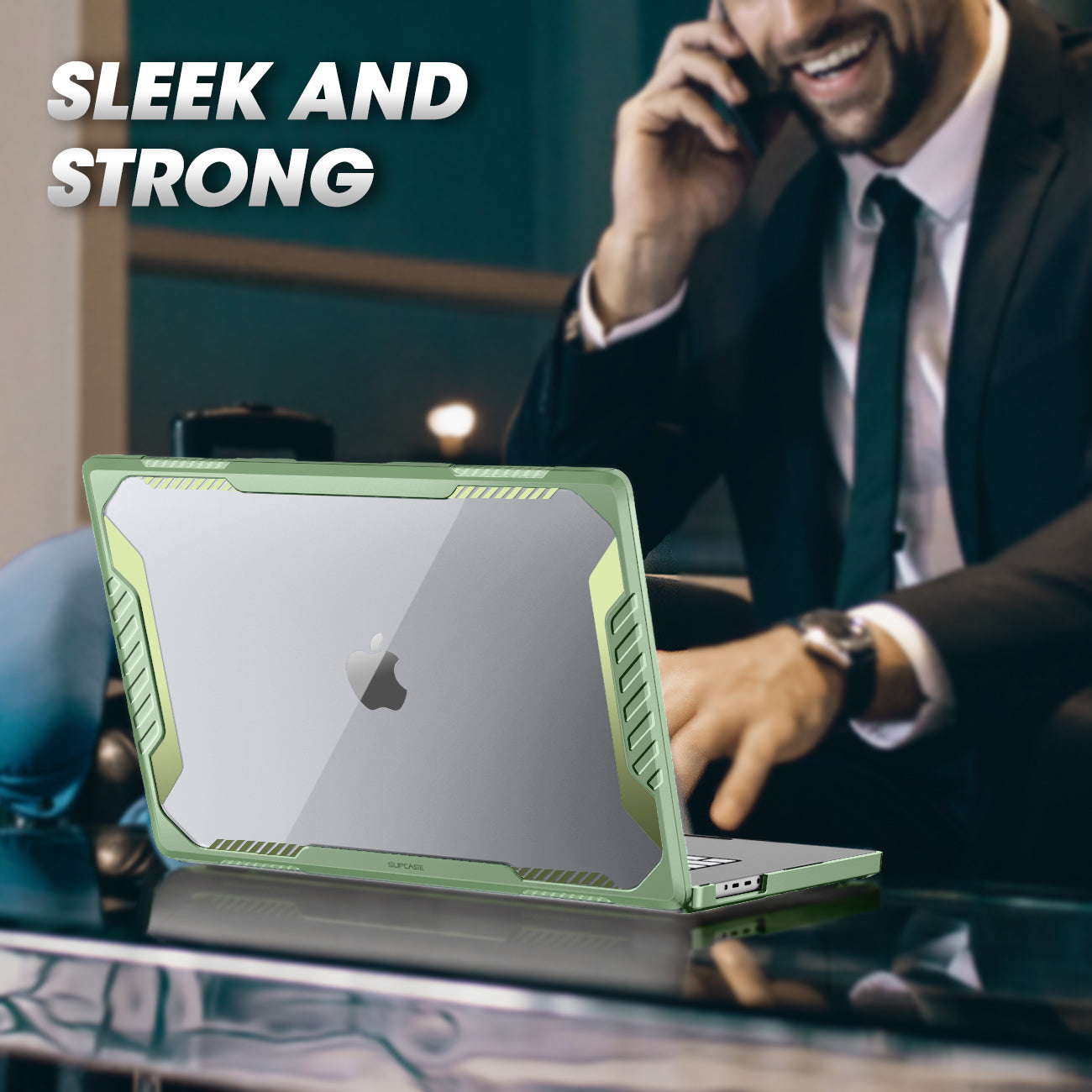 Apple MacBook Pro 16-inch M1/M2 Pro/Max Laptop Case (2021-2023 Model) - SUPCASE Unicorn Beetle Pro Series Rugged Protective Cover in Green - Perfect for Work, Travel & Outdoor Use