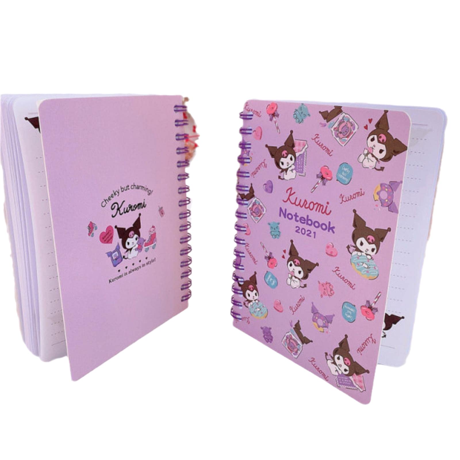 Cute Japanese Kawaii Cartoon Printed Spiral Notebook - Stylish Student Planner, Diary & Notepad for School, Office & Journaling | Perfect for Note Taking, Gift Giving & Daily Organization