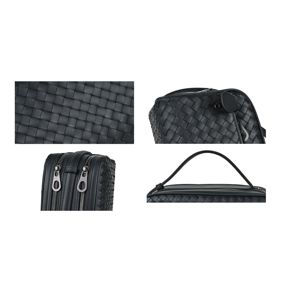 Premium Men's Leather Toiletry Bag - Waterproof Travel Dopp Kit & Shaving Organizer | Women's Cosmetic Travel Bag | Ideal for Business Trips, Vacation & Gym Essentials