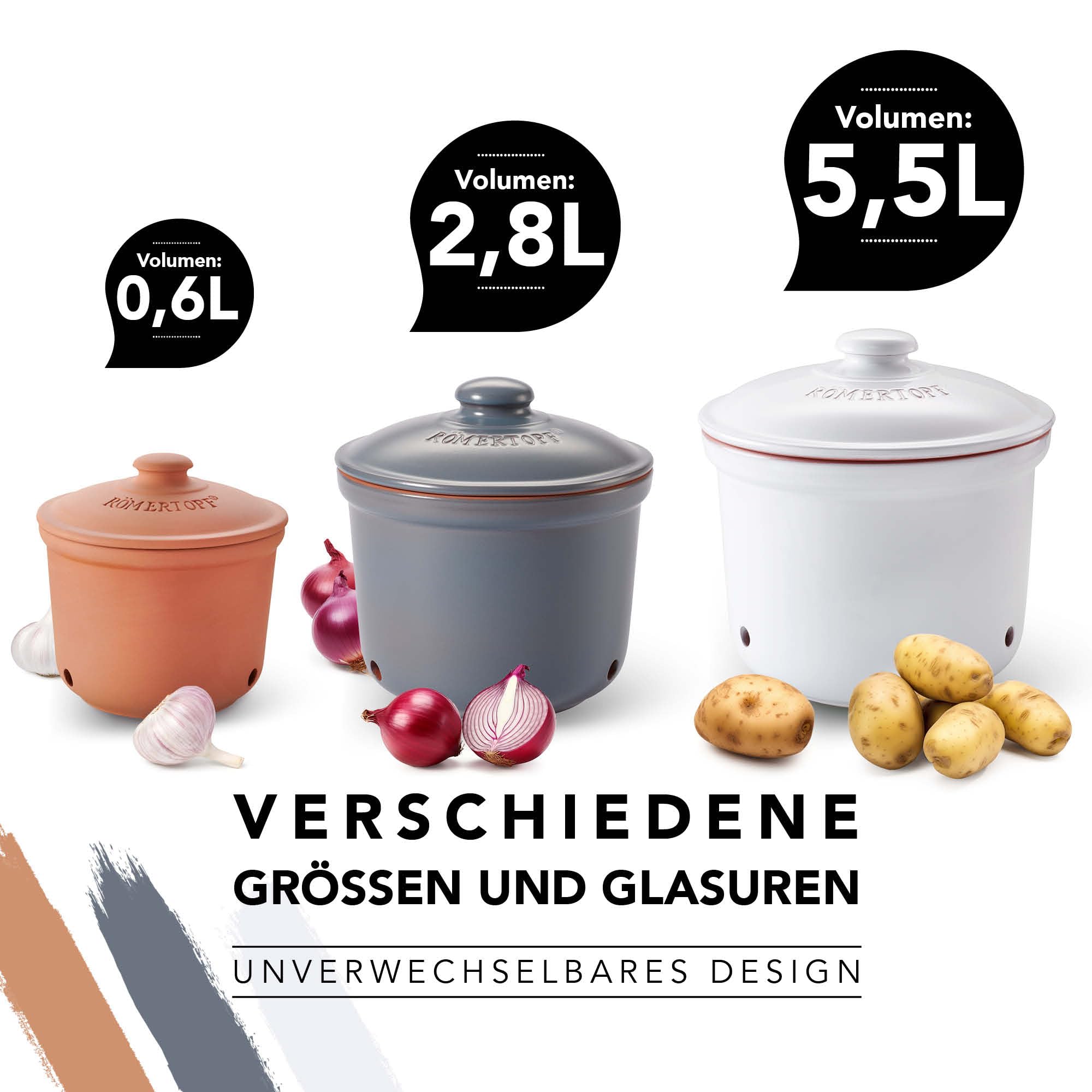 Römertopf Garlic Pot - 12.5cm Natural Terracotta Ceramic Roaster for Baking, Cooking & Serving | Perfect for Garlic, Herbs & Small Dishes | Oven & Tableware Essential