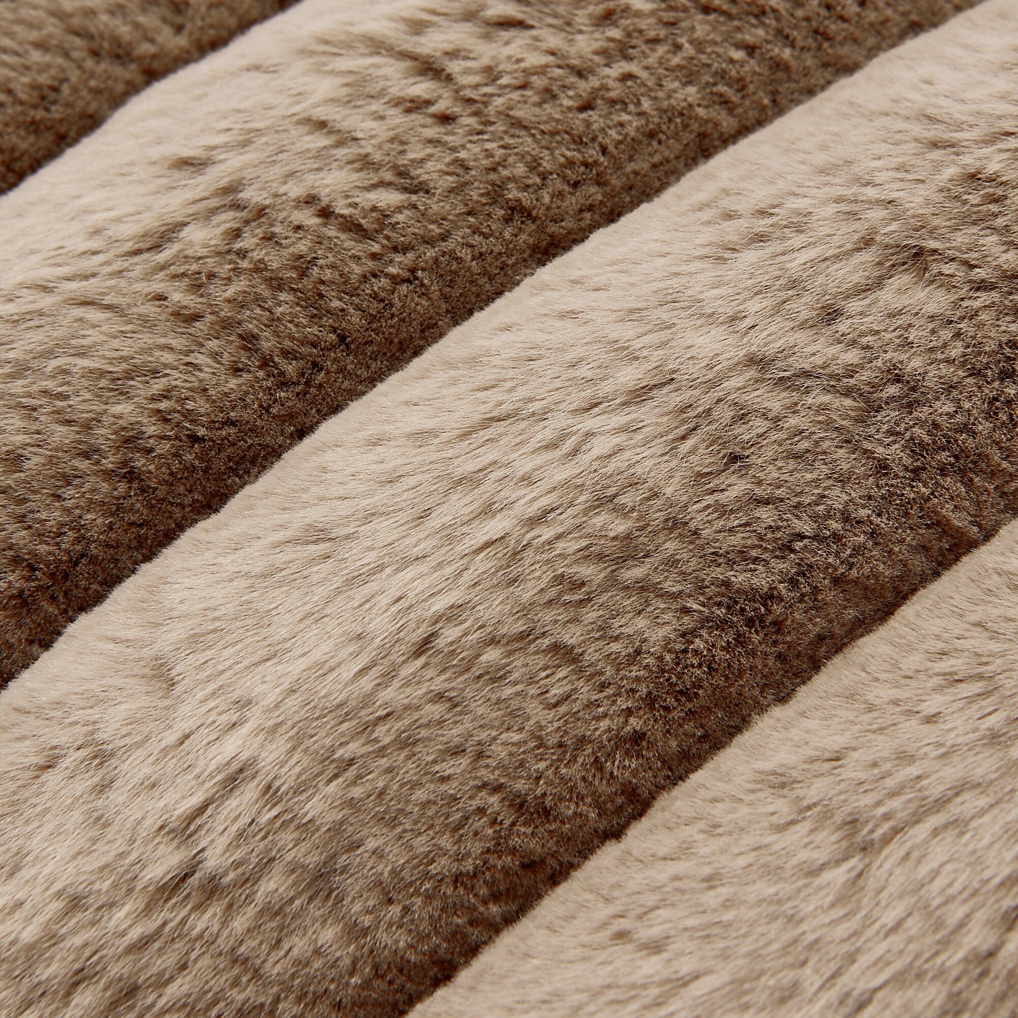 Premium 450x450 Brown Faux Fur Cushion Cover - Soft & Cozy Home Decor for Living Room, Bedroom, and Sofa