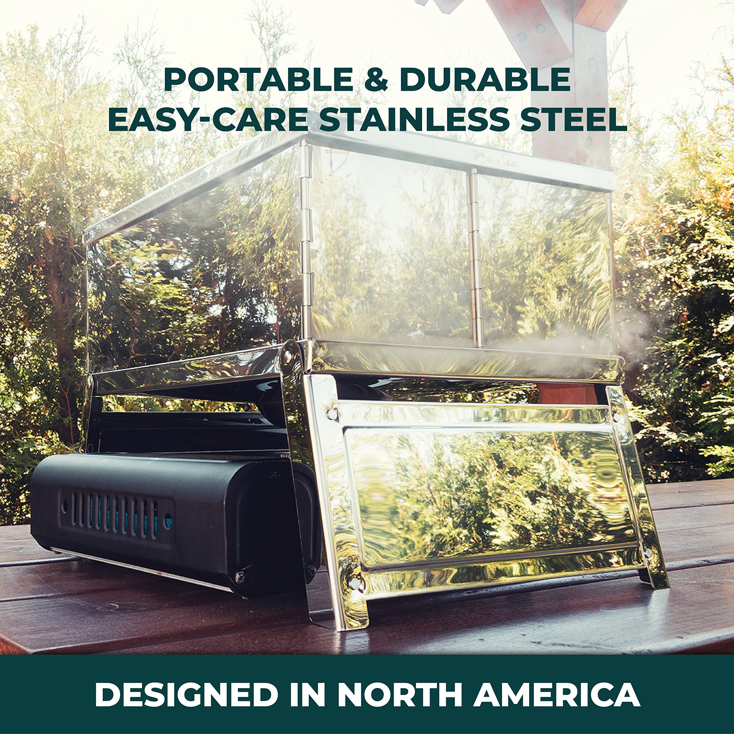 Portable Smoker for Outdoor Cooking - Compact & Lightweight BBQ Smoker for Camping, Tailgating, and Backyard Grilling - Perfect for Ribs, Chicken, and Fish