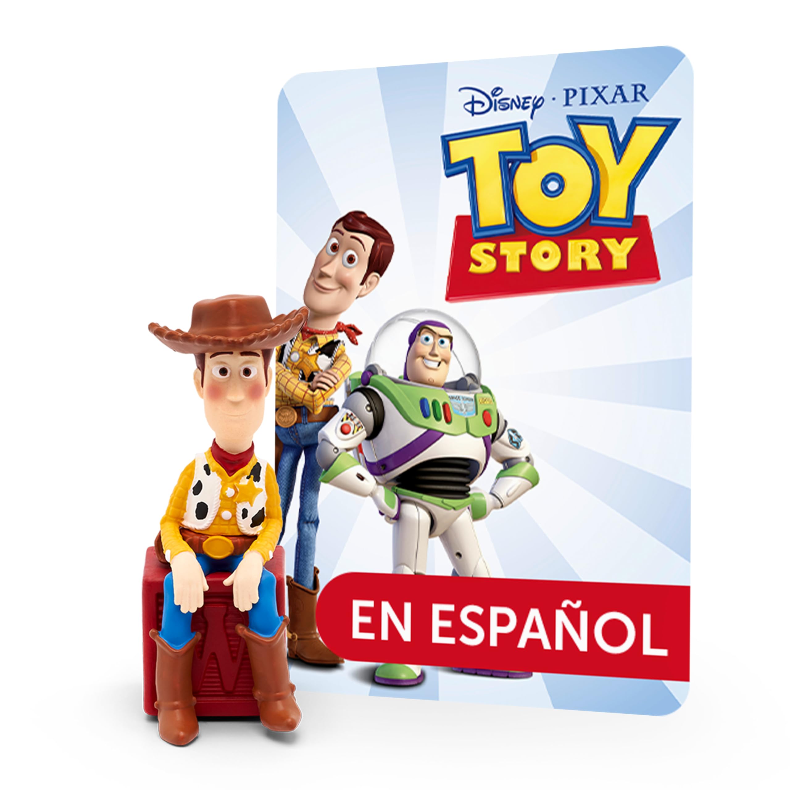 Disney Pixar Toy Story Woody Tonie Audio Figurine - Interactive Storytelling Toy for Kids | Perfect for Playtime, Bedtime Stories & Learning Spanish