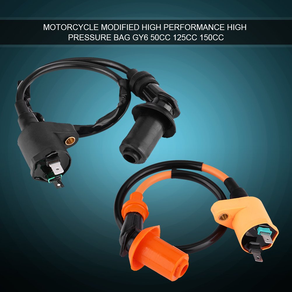 High Performance Ignition Coil for GY6 50cc-150cc ATV Scooter Moped Dirt Bike Kart - Black Motorcycle Spark Plug Coil | Compatible with 4-Stroke Engines, Off-Road Vehicles & Small Engine Repair