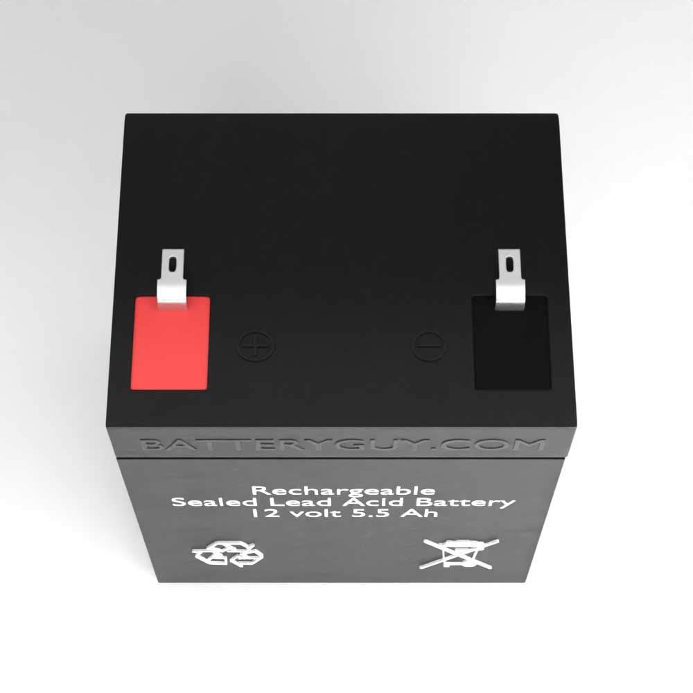 5417 Replacement 12V 5.5Ah SLA Battery 4-Pack - Rechargeable Sealed Lead Acid Battery with High Discharge Rate for UPS, Emergency Lights & Security Systems