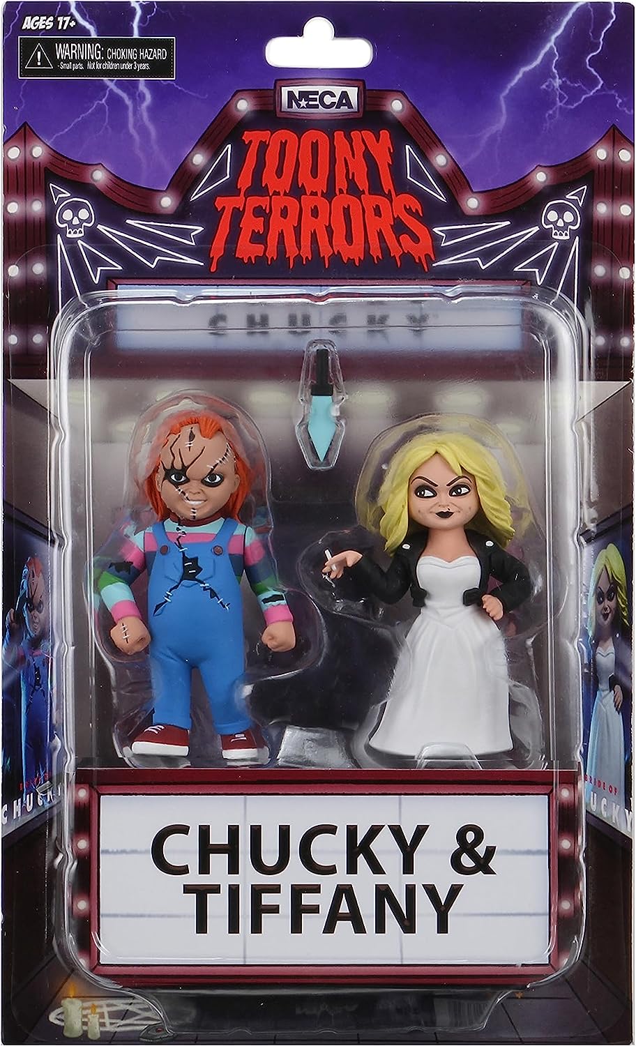 Bride of Chucky 2 Toony Terrors 6-Inch Action Figure 2-Pack - Horror Movie Collectible Set for Halloween Decor & Pop Culture Fans