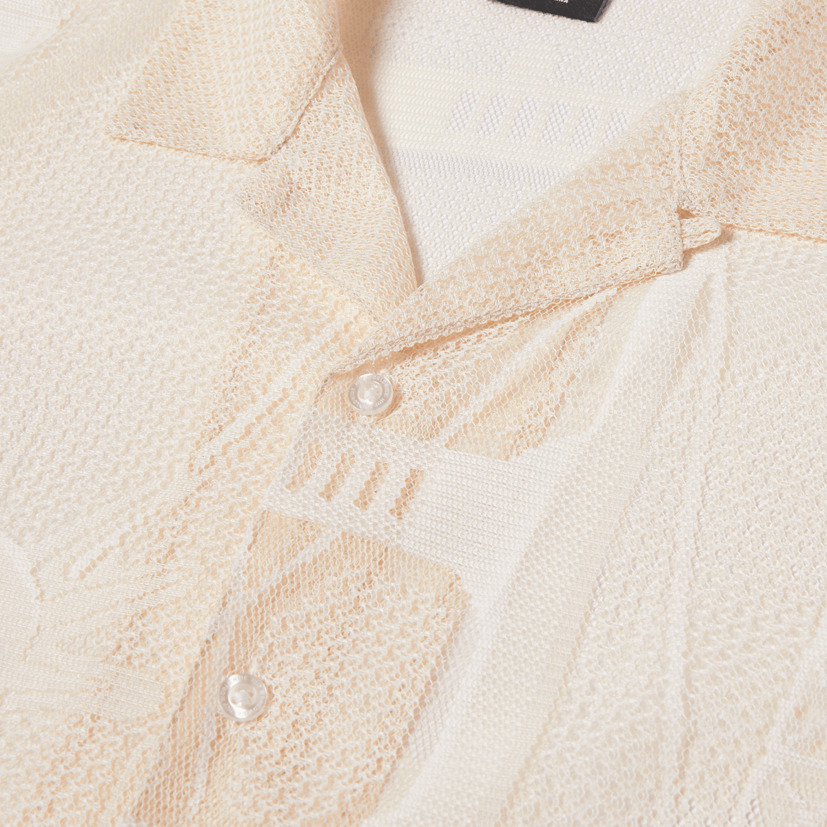 HUF World Tour Short Sleeve Lace Shirt Ivory - Stylish Summer Casual Top for Men | Perfect for Beach Outings, Music Festivals & Streetwear Fashion