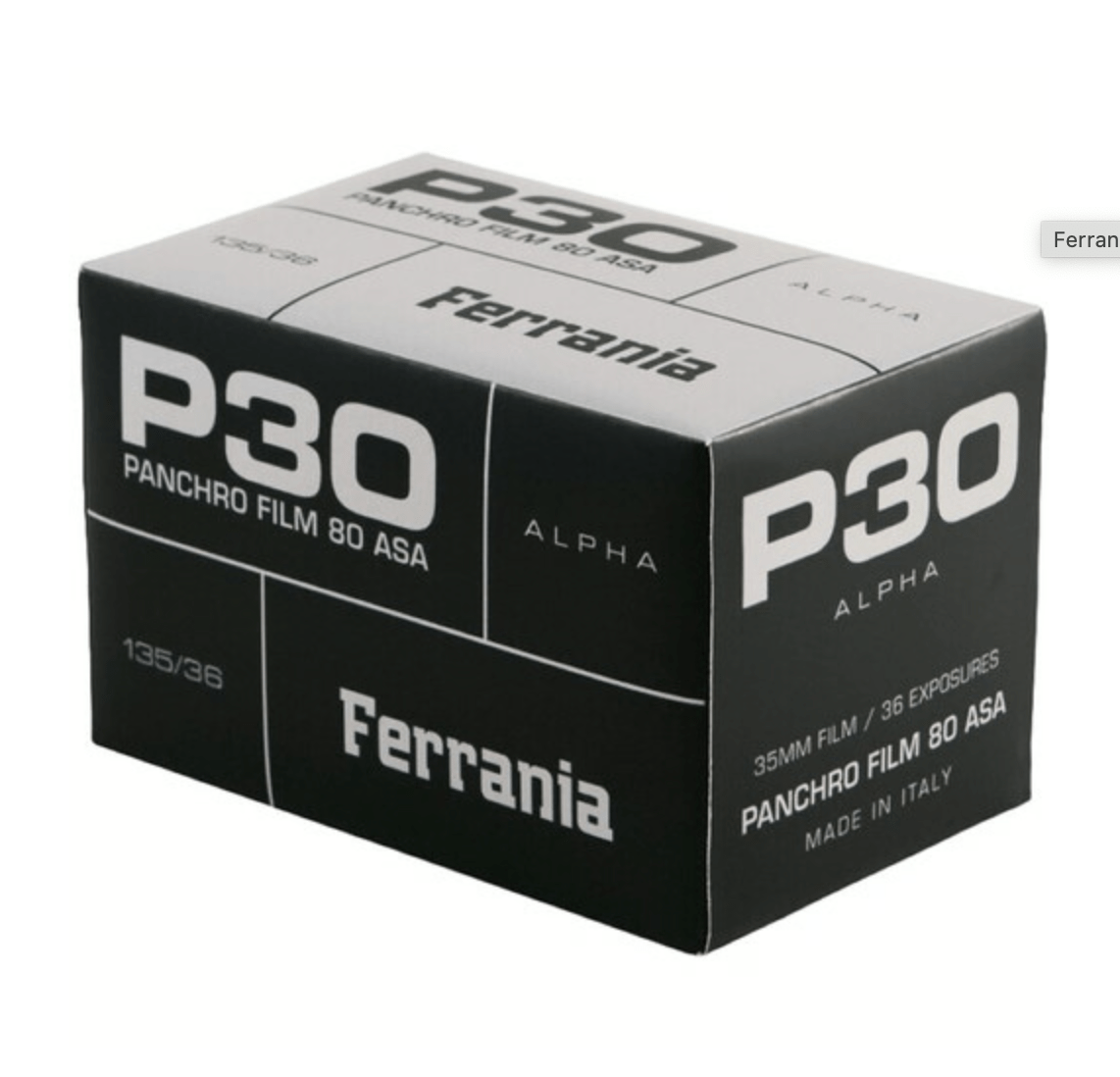 Ferrania P30 Black and White 35mm Film - 80 ISO, 36 Exposures Roll | Perfect for Street Photography & Vintage Film Cameras