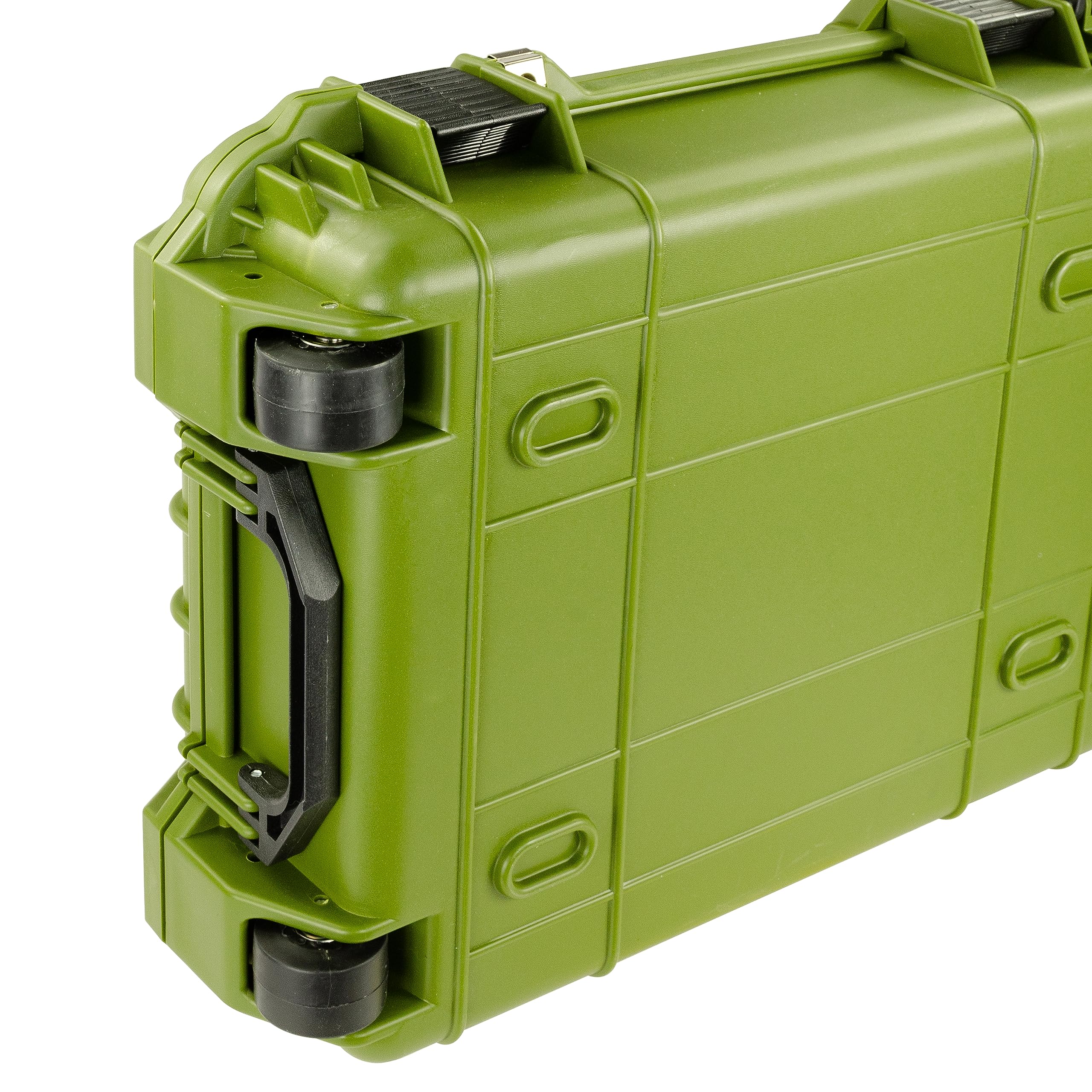 Bushnell 44 Inch Hard Rifle Case - Waterproof, Shockproof, TSA Approved with Wheels - Durable Gun Storage for Hunting, Shooting Range & Air Travel