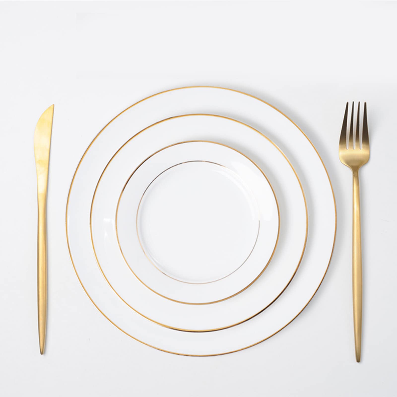 16-Piece Luxury Dinnerware Set for 4 - Bone China Plates with Gold Stripes & Exquisite Design - Perfect for Family Dinners, Holiday Entertaining & Formal Dining Occasions