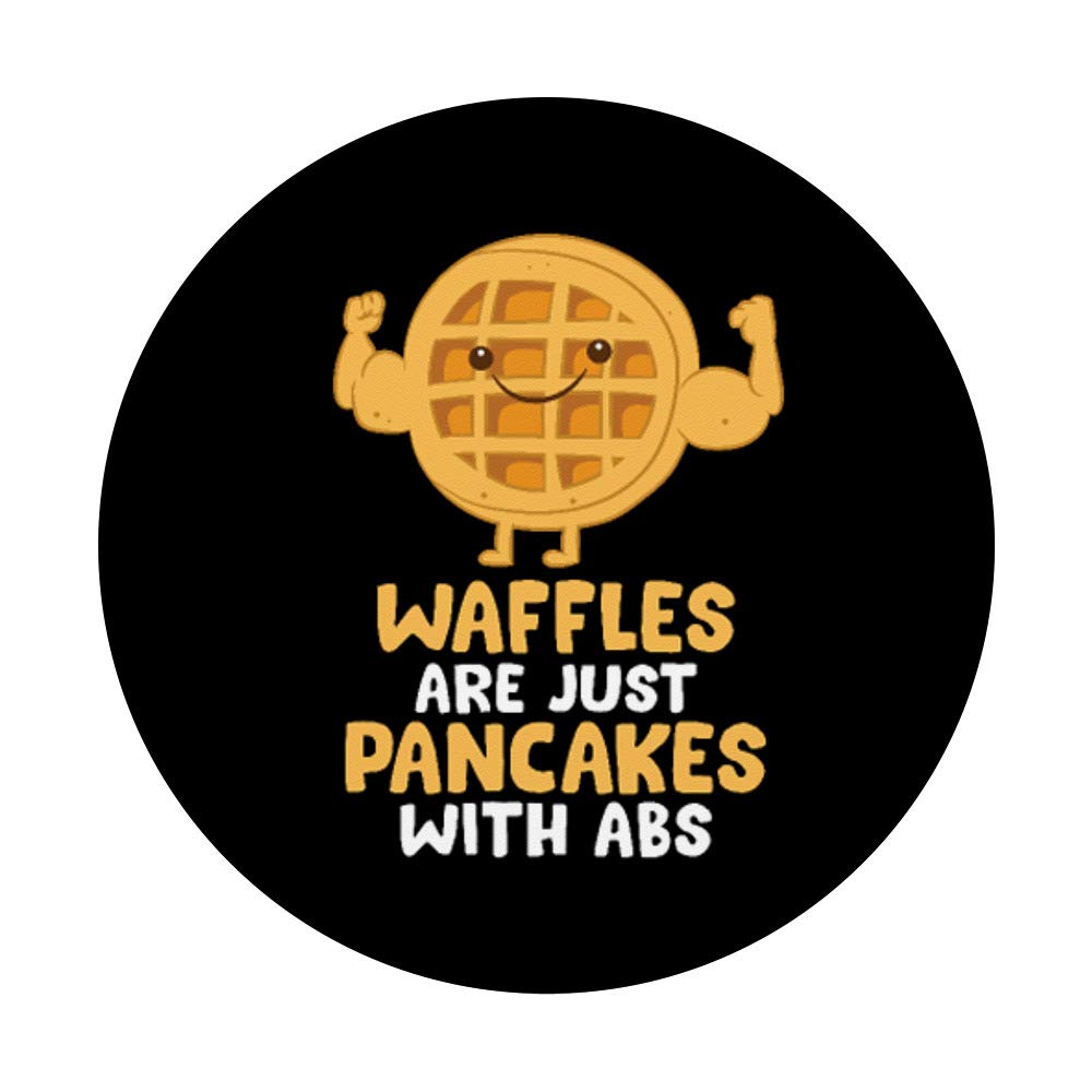 Funny Breakfast Waffle PopSocket - Swappable PopGrip for Phones | Perfect for Coffee Lovers & Foodie Humor | Great for Office, Travel & Daily Use