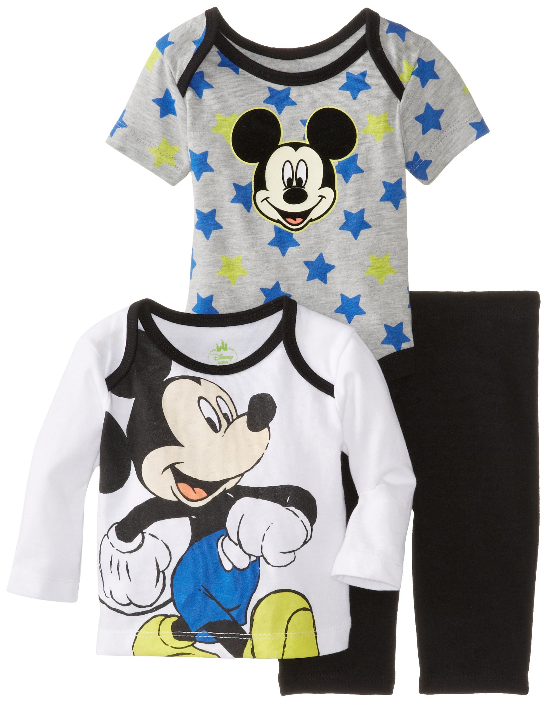 Disney Baby Boys' Mickey Mouse 3-Piece Pant Set - Soft Cotton Outfit for Playtime, Photos & Special Occasions