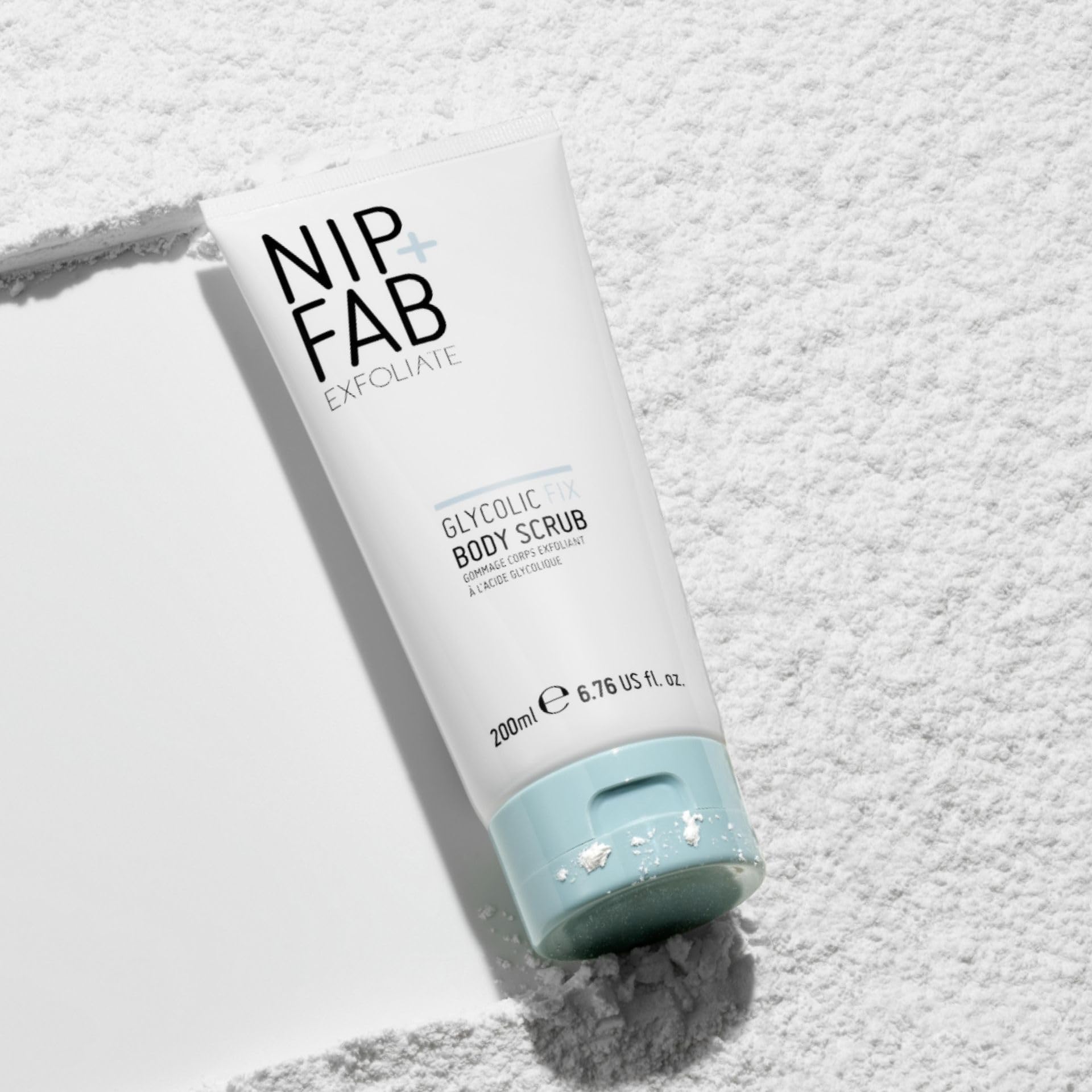 Nip + Fab Glycolic Fix Body Scrub 6.76 oz (200 ml) - Exfoliating Glycolic Acid Treatment for Smooth & Radiant Skin - Made in UK - Best for Rough, Bumpy Skin & Body Care Routine - Perfect for Pre-Tanning, Post-Workout & Dry Skin Relief