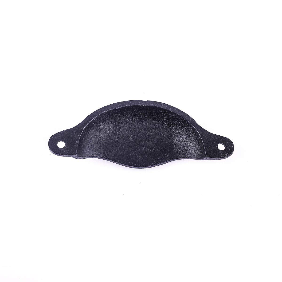 4.5 Inch Black Wrought Iron Cabinet Knobs & Drawer Pulls with Mounting Hardware - Pack of 6 - Vintage Style Kitchen & Bathroom Cabinet Handles for Home Renovation & Furniture Upgrade