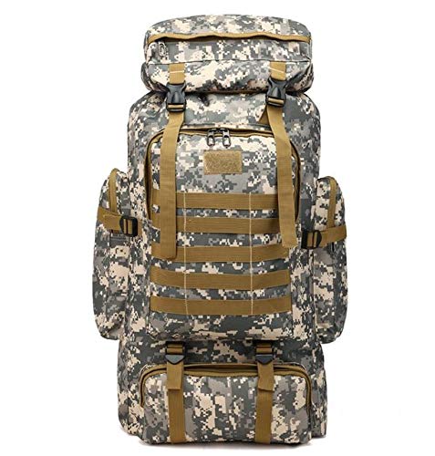 Waterproof MOLLE Camouflage Tactical Backpack - 80L Military Army Hiking Camping Backpack for Outdoor Sports, Travel & Climbing | Durable Rucksack for Adventure, Survival & Tactical Missions