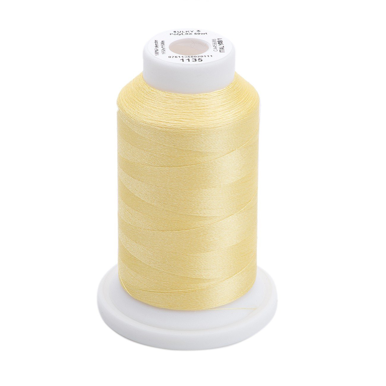 Sulky Of America 60wt Solid Polylite Thread - 1650 Yards, Pastel Yellow - Perfect for Quilting, Embroidery & Sewing Projects