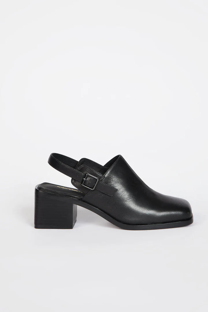 Intentionally Blank Marty 2 Mule Black Slip-On Shoes - Comfortable Minimalist Loafers for Men & Women | Perfect for Casual Wear, Office & Travel