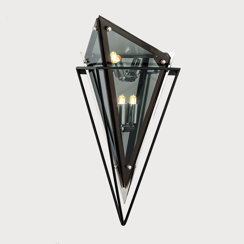 Modern Prism Wall Lamp - Sleek LED Sconce Lighting for Bedroom, Living Room & Hallway - Dimmable Ambient Light for Home Decor & Mood Lighting