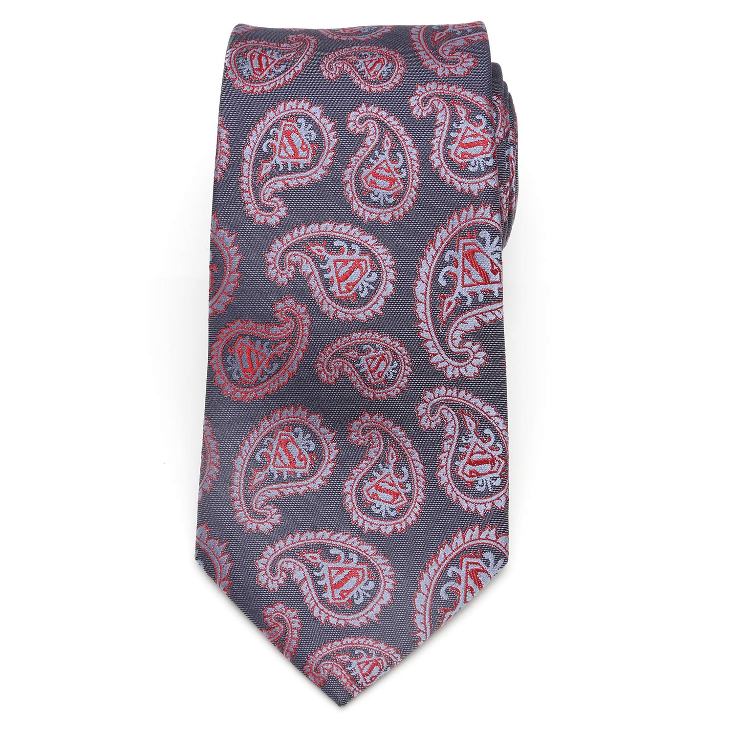 Superman Paisley Tie - Red and Blue Cufflinks for Men | Formal & Business Attire Accessories | Perfect for Weddings, Parties & Office Wear