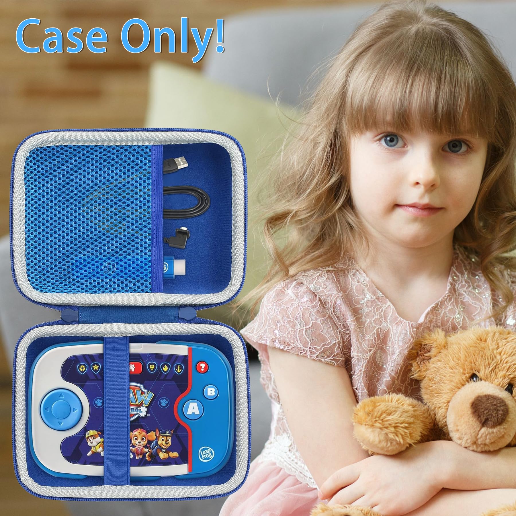 Aenllosi Durable Hard Carrying Case for LeapFrog PAW Patrol Learning Video Game - Protective Storage for Kids' Educational Gaming Device at Home & Travel