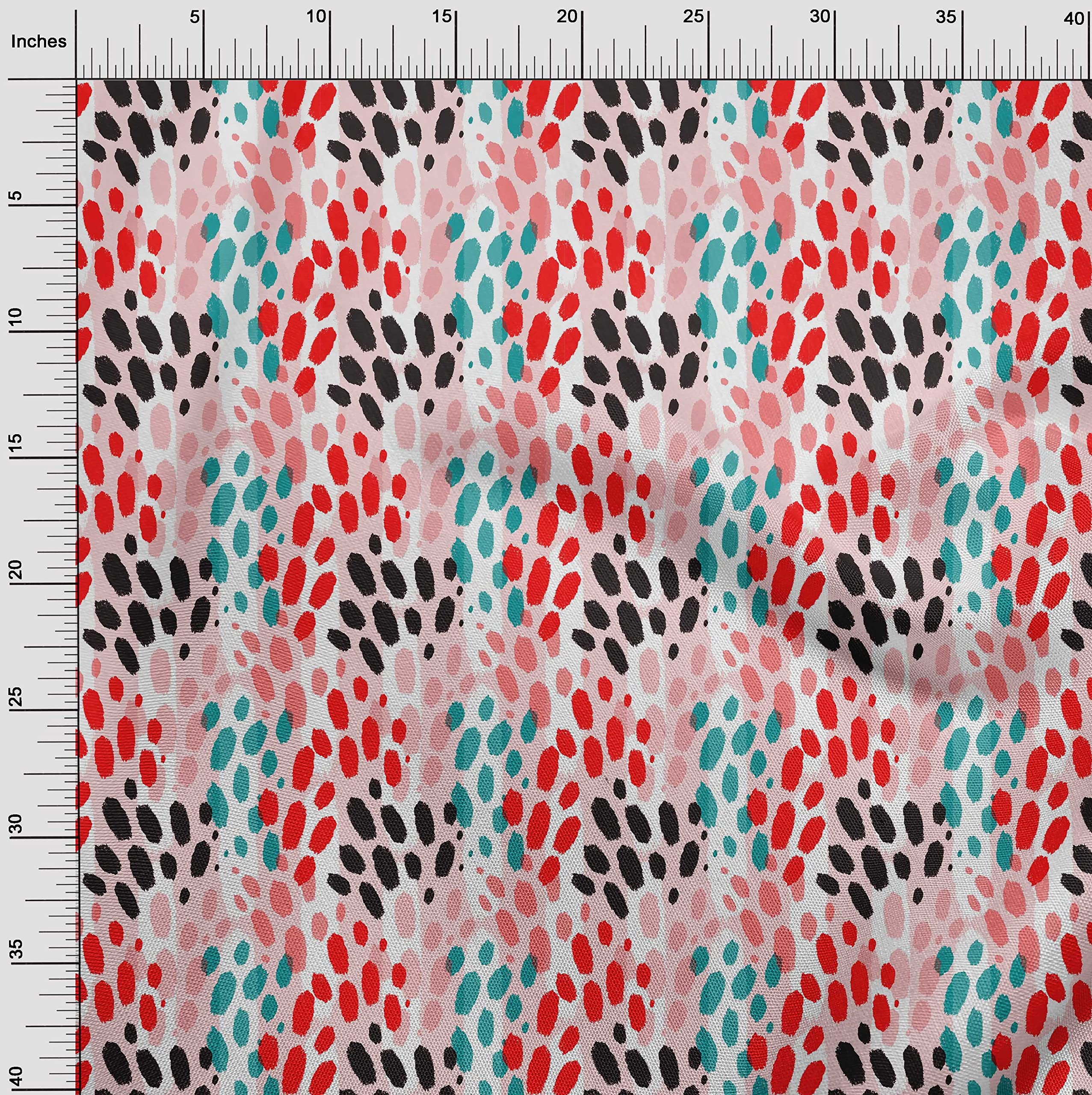 oneOone Rayon Pastel Pink Animal Print Fabric by The Yard - 56 Inch Wide Soft Dress Material for DIY Clothing, Costumes & Home Decor Projects