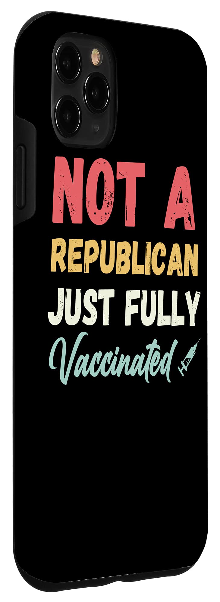 iPhone 11 Pro Max Case - Funny Vaccinated Retro Design - Perfect for Travel, Work & Daily Use