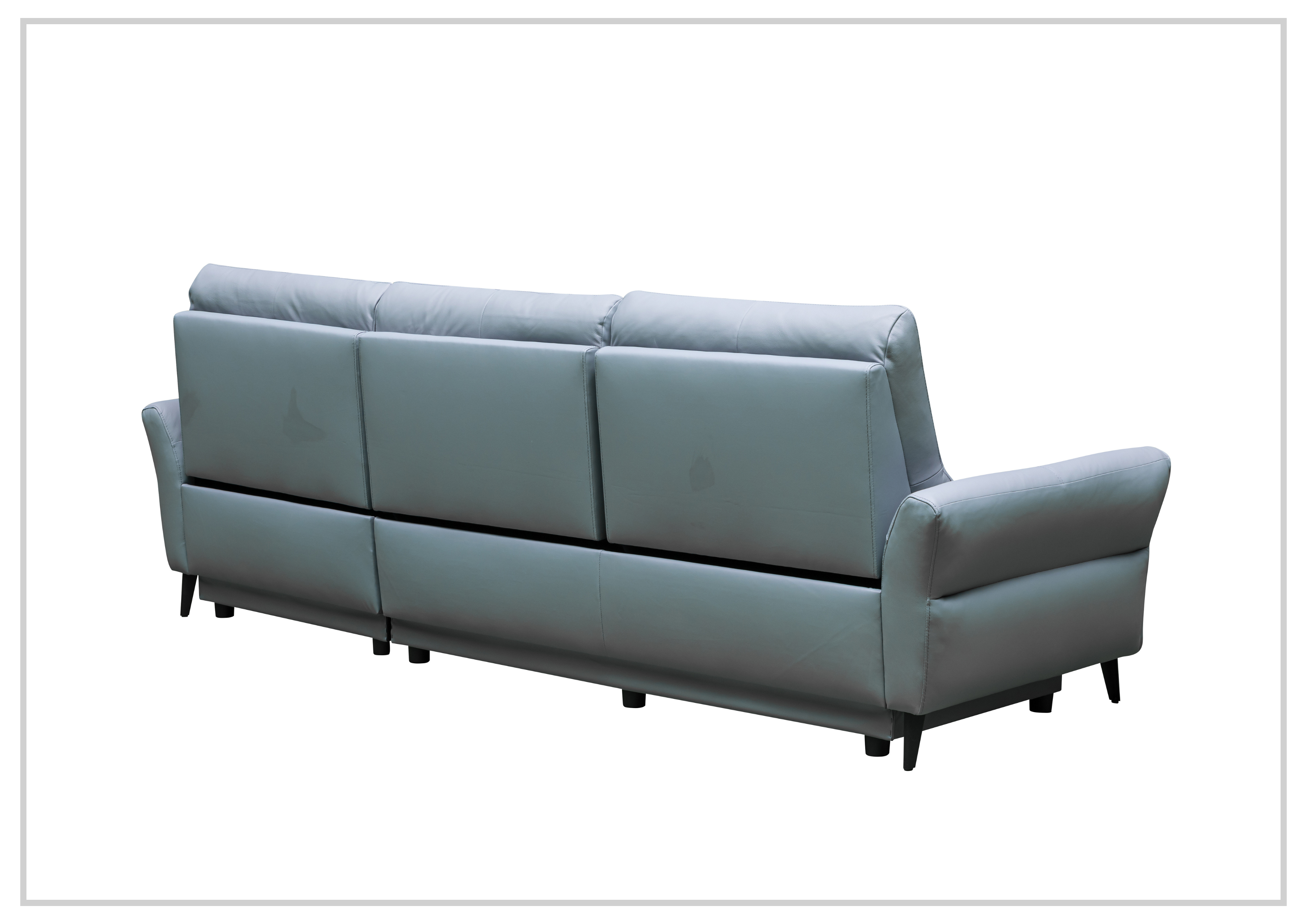 Klaussner Serenita 3-Seater Leather Power Reclining Sofa - Modern Living Room Furniture for Home Theater & Relaxation