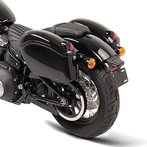 Hard Saddlebags Nebraska 12L - Waterproof Motorcycle Luggage for Cruiser Slim CB43496 | Perfect for Long Rides, Commuting & Adventure Riding