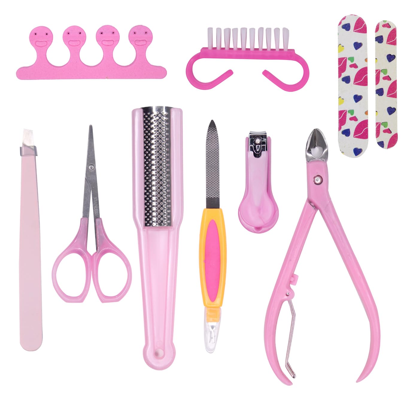 Professional KYNA Manicure Tool Kit - 10-Piece Callus Remover & Dead Skin Removal Set for Women - Perfect for Home Pedicures, Nail Care & Foot Spa Treatments