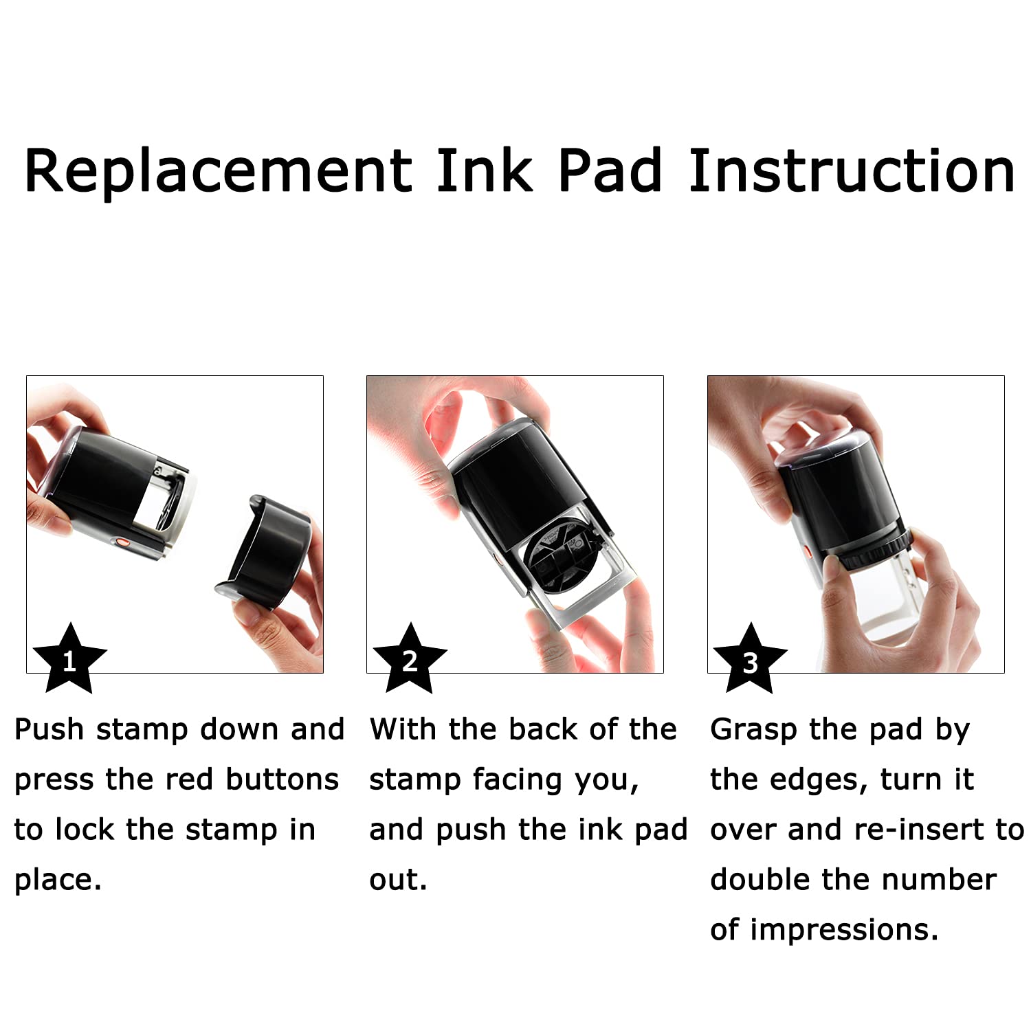 Custom Self-Inking Stamp - Personalized Round Address Stamp (1-5/8